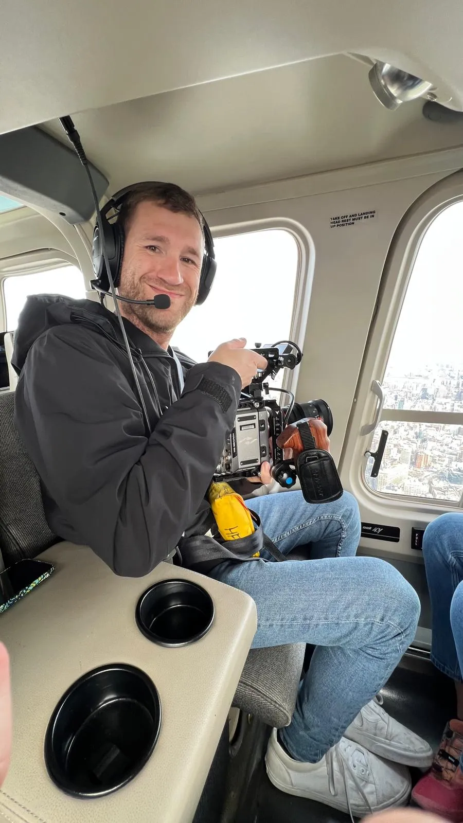 Helikopter boven Manhattan
